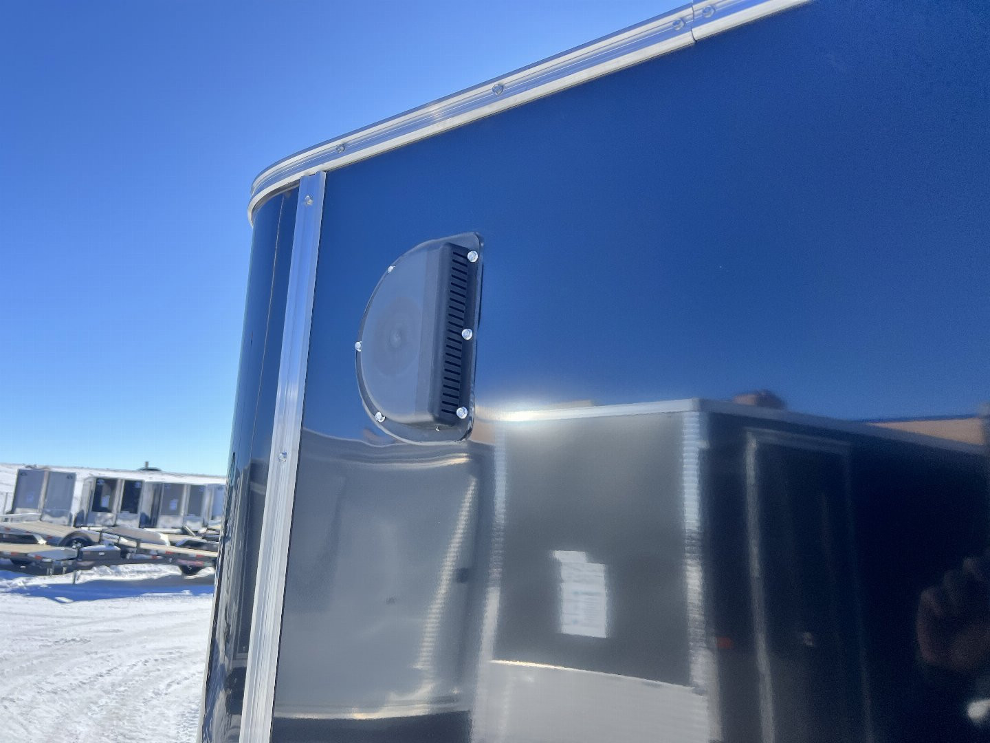 New 2025 R&M (Bighorn) 5x10  +2’V Nose Rear Ramp Enclosed Cargo