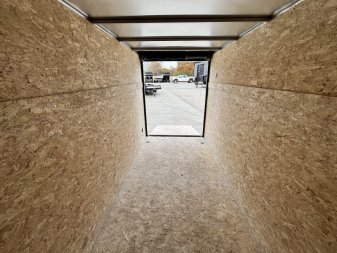 New 2025 R&M (Bighorn) 5x10  +2’V Nose Rear Ramp Enclosed Cargo