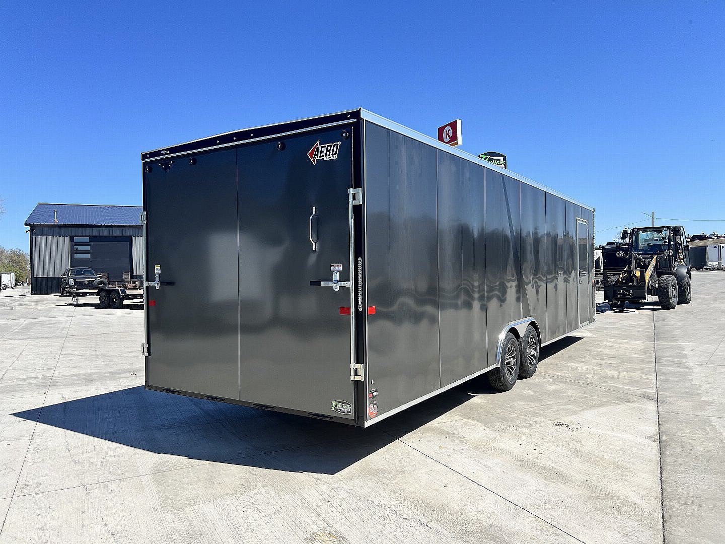 New NEW 2026 AERO 8.5x28 +2’V, 7’ TALL, WHITE Interior, QUALITY Enclosed Rear Ramp Car Hauler Cargo Trailer