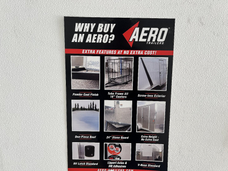 New NEW 2026 AERO 8.5x28 +2’V, 7’ TALL, WHITE Interior, QUALITY Enclosed Rear Ramp Car Hauler Cargo Trailer