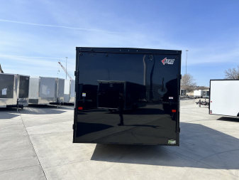 New 2025 AERO 8.5x20 +2’V 7' TALL WHITE Interior 4'X4' ESCAPE DOOR, BLACKOUT  EDITION QUALITY .080 Poly Core Enclosed Rear Ramp Car Hauler Cargo Trailer