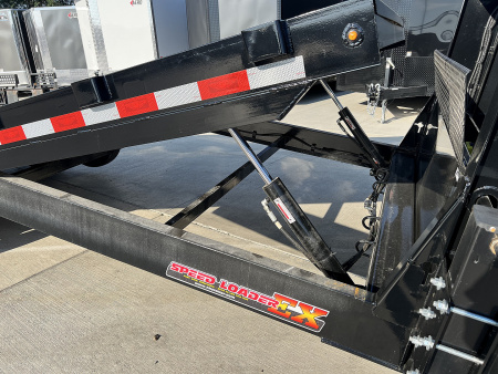 New 2025 H&H Gooseneck POWER TILT 24' 2-7000lb  axles=14K DRIVE OVER FENDER Car Hauler Trailer