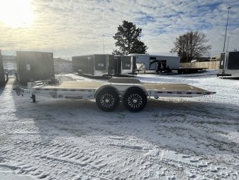 New NEW 2025 H&H Speedloader with 12K WINCH ALUMINUM 20’ POWER TILTbed flatbed Trailer 2-7000 lb axles =14K