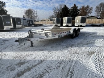 New NEW 2025 H&H Speedloader with 12K WINCH ALUMINUM 20’ POWER TILTbed flatbed Trailer 2-7000 lb axles =14K