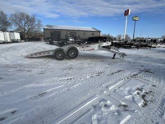 New NEW 2025 H&H Speedloader with 12K WINCH ALUMINUM 20’ POWER TILTbed flatbed Trailer 2-7000 lb axles =14K