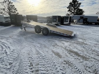 New NEW 2025 H&H Speedloader with 12K WINCH ALUMINUM 20’ POWER TILTbed flatbed Trailer 2-7000 lb axles =14K