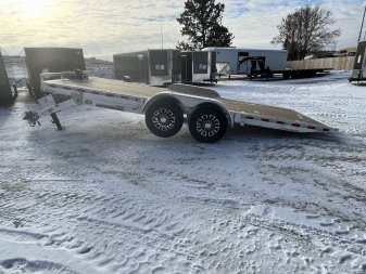 New NEW 2025 H&H Speedloader with 12K WINCH ALUMINUM 20’ POWER TILTbed flatbed Trailer 2-7000 lb axles =14K