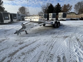 New NEW 2025 H&H Speedloader with 12K WINCH ALUMINUM 20’ POWER TILTbed flatbed Trailer 2-7000 lb axles =14K