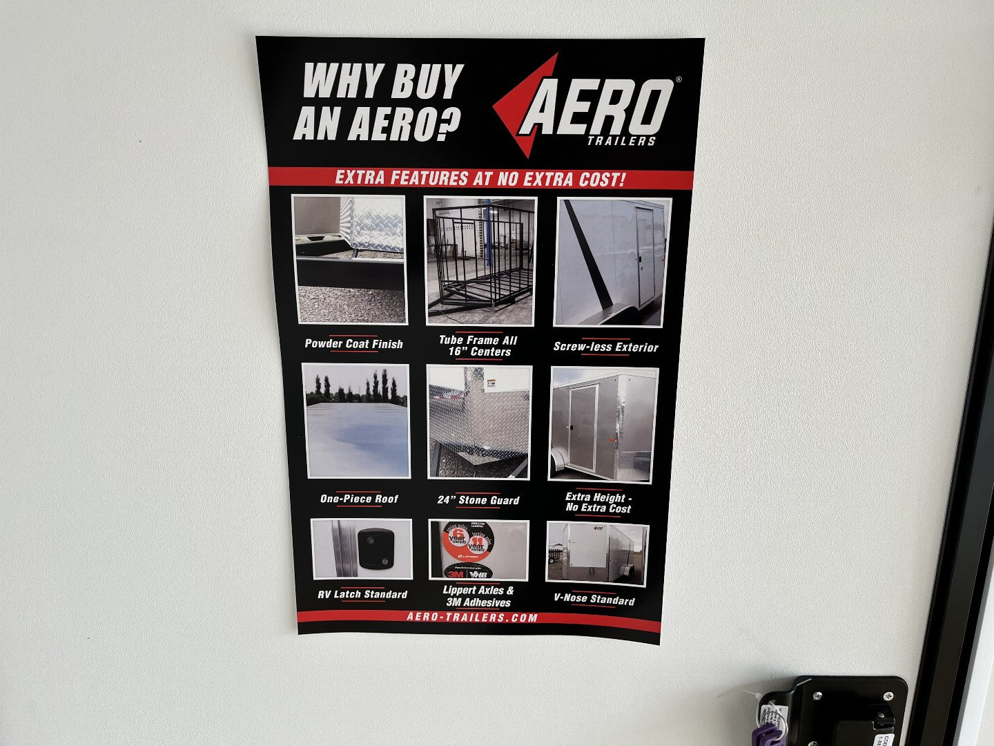 New NEW 2025 AERO 6x12 +2V BLACKOUT Edition, White Interior, QUALITY Enclosed Rear Ramp Cargo Trailer