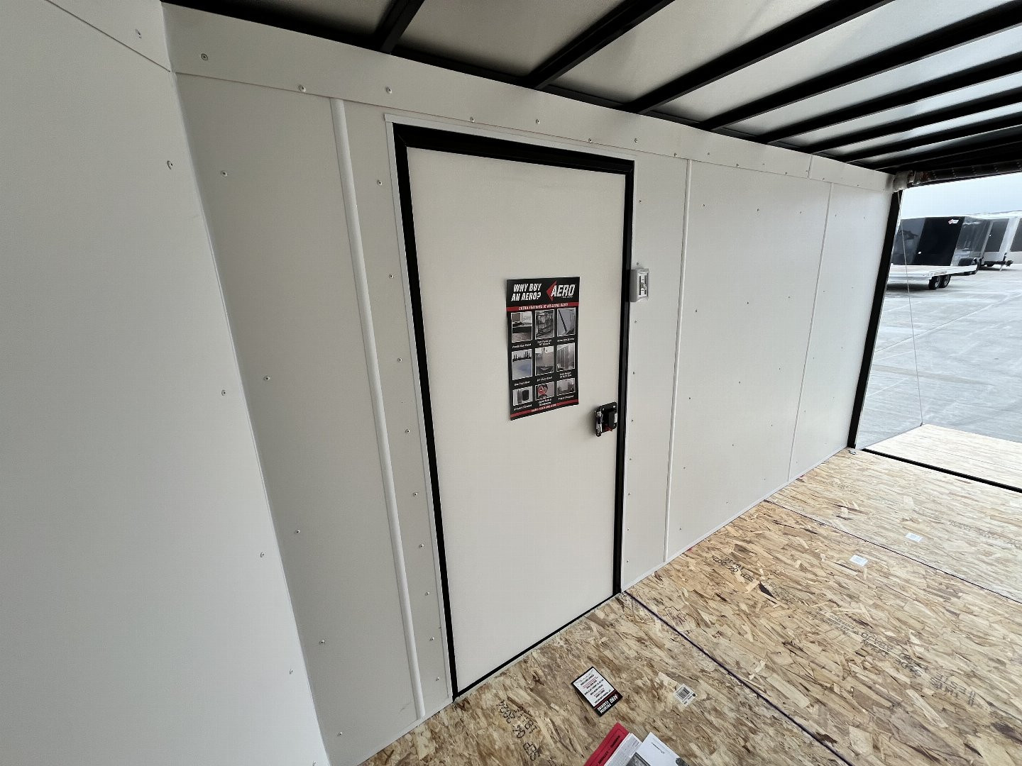 New NEW 2025 AERO 6x12 +2V BLACKOUT Edition, White Interior, QUALITY Enclosed Rear Ramp Cargo Trailer