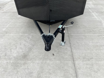 New NEW 2025 AERO 6x12 +2V BLACKOUT Edition, White Interior, QUALITY Enclosed Rear Ramp Cargo Trailer