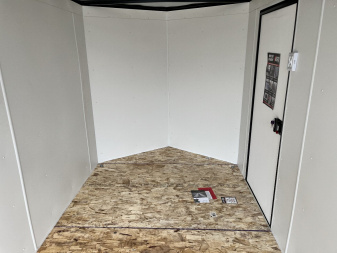 New NEW 2025 AERO 6x12 +2V BLACKOUT Edition, White Interior, QUALITY Enclosed Rear Ramp Cargo Trailer