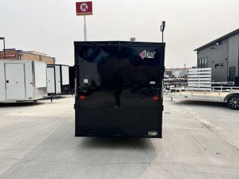 New NEW 2025 AERO 6x12 +2V BLACKOUT Edition, White Interior, QUALITY Enclosed Rear Ramp Cargo Trailer