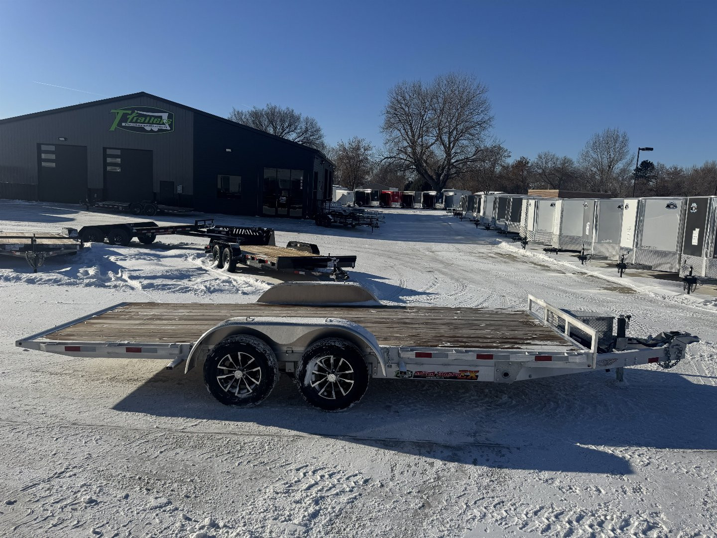 New NEW 2025 H&H Speedloader Low Profile ALUMINUM 18’ POWER TILT 2-3500 lb axles=7K Tilt Trailer