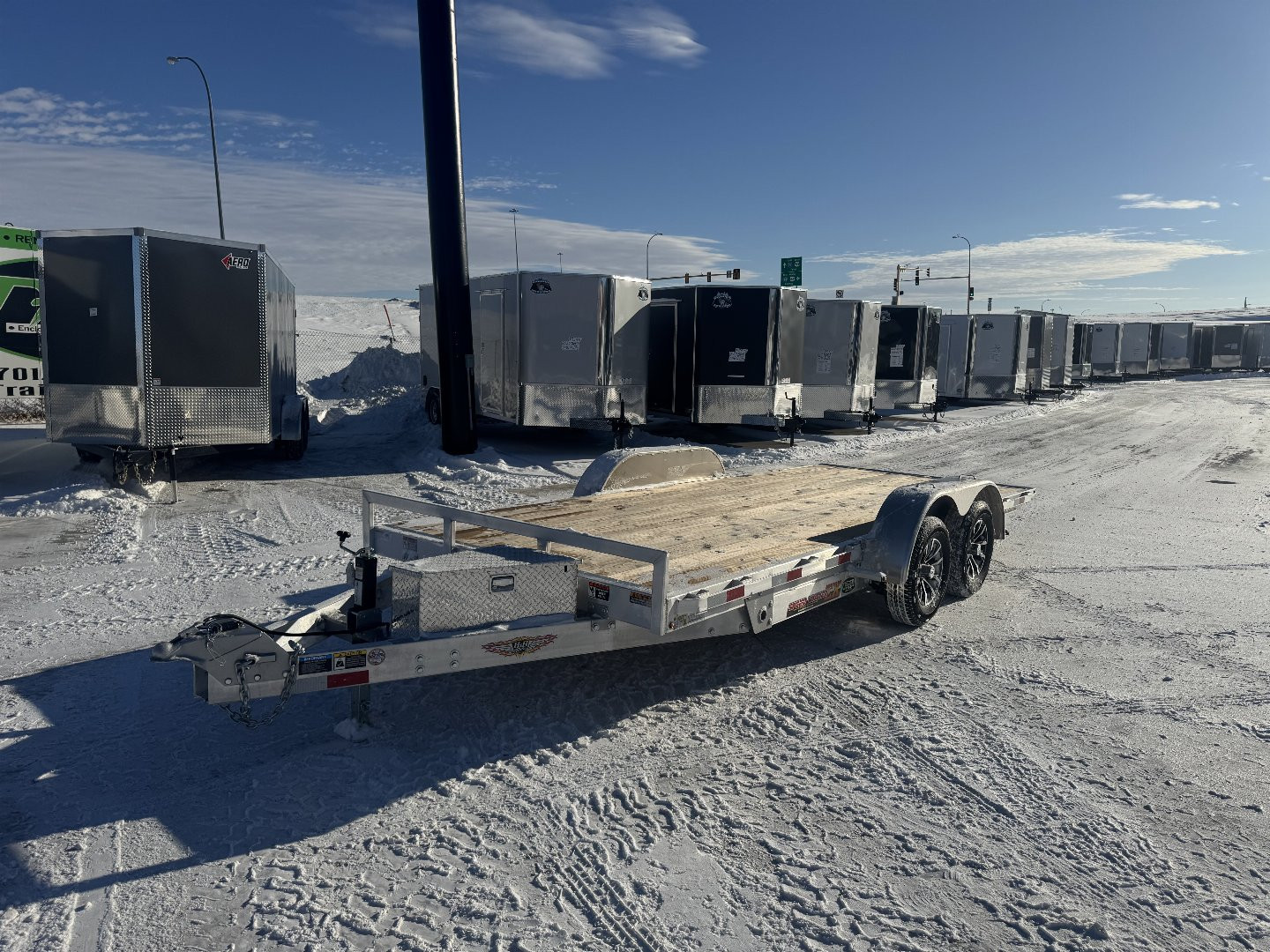 New NEW 2025 H&H Speedloader Low Profile ALUMINUM 18’ POWER TILT 2-3500 lb axles=7K Tilt Trailer
