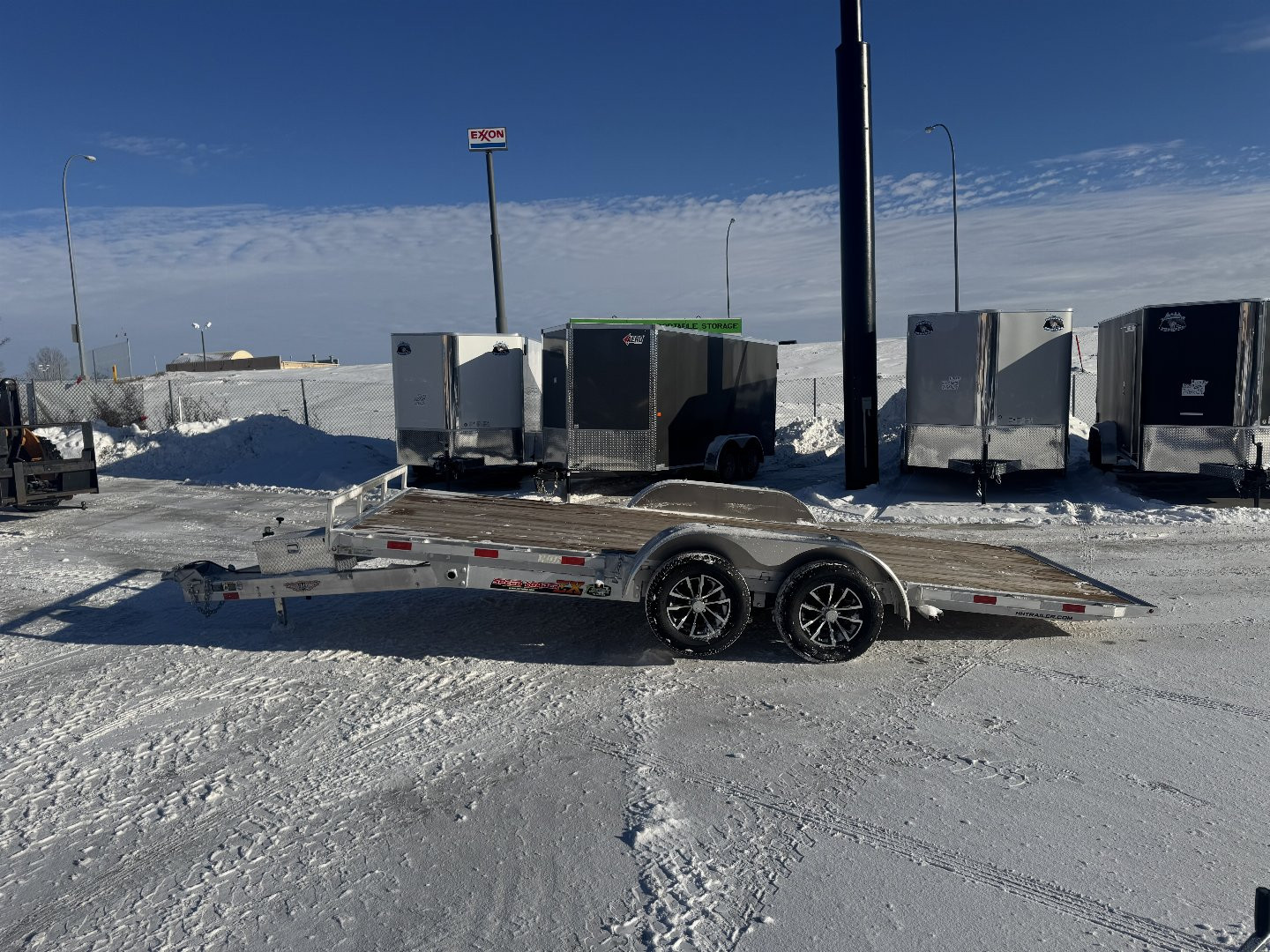 New NEW 2025 H&H Speedloader Low Profile ALUMINUM 18’ POWER TILT 2-3500 lb axles=7K Tilt Trailer