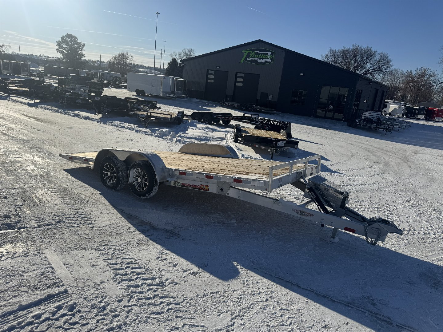 New NEW 2025 H&H Speedloader Low Profile ALUMINUM 18’ POWER TILT 2-3500 lb axles=7K Tilt Trailer