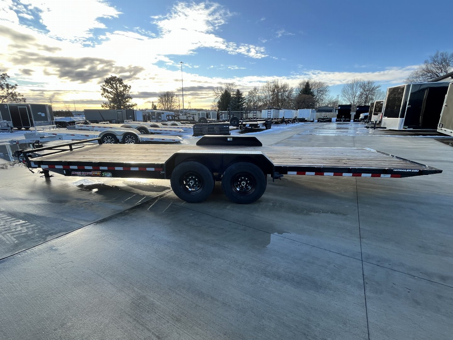 New NEW 2024 H&H Speedloader 24’ POWER TILTbed flatbed Trailer 2-7000 lb axles =14K