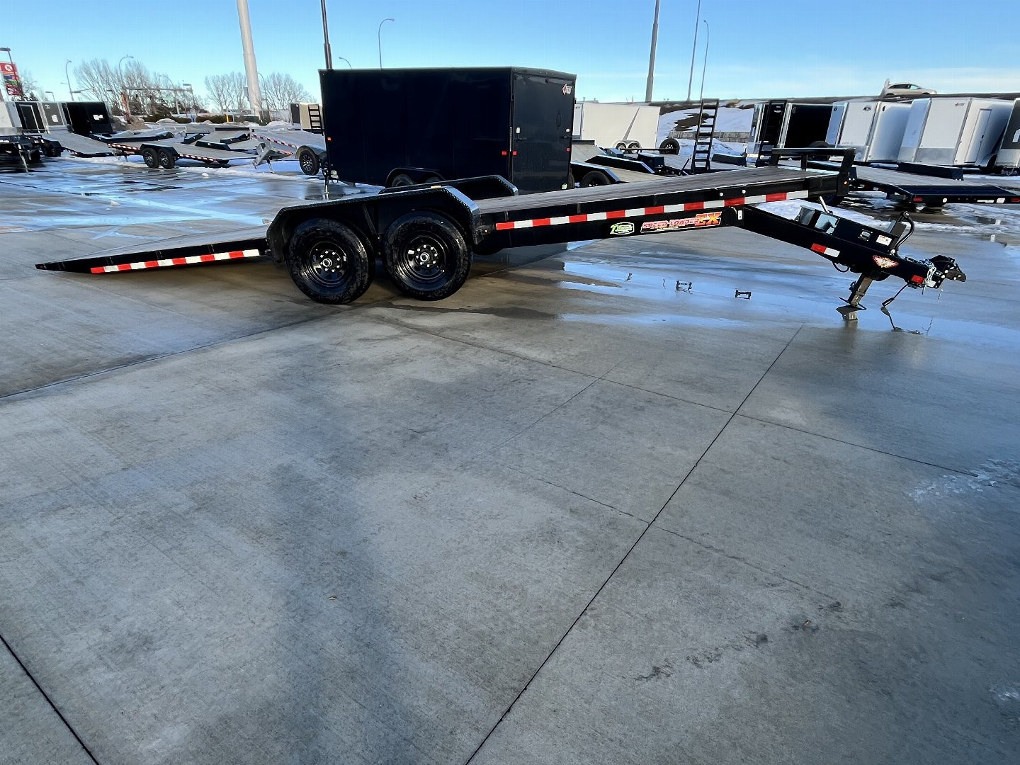 New NEW 2024 H&H Speedloader 24’ POWER TILTbed flatbed Trailer 2-7000 lb axles =14K
