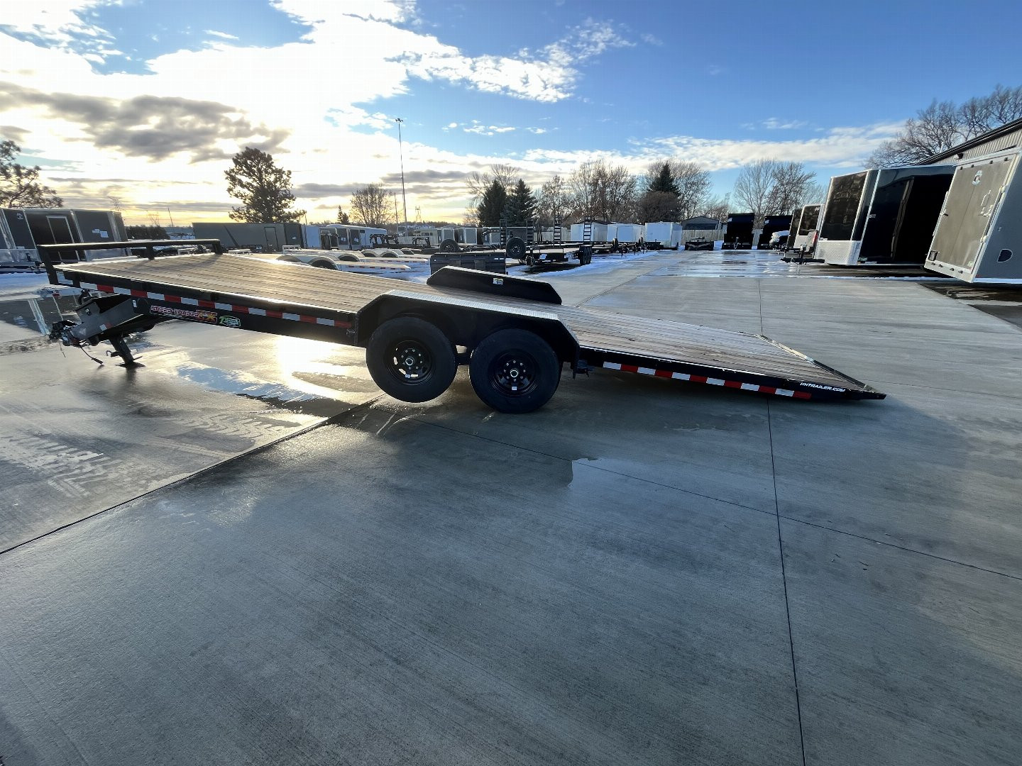 New NEW 2024 H&H Speedloader 24’ POWER TILTbed flatbed Trailer 2-7000 lb axles =14K