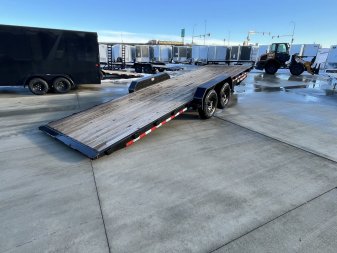 New NEW 2024 H&H Speedloader 24’ POWER TILTbed flatbed Trailer 2-7000 lb axles =14K