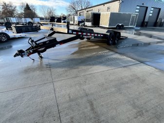 New NEW 2024 H&H Speedloader 24’ POWER TILTbed flatbed Trailer 2-7000 lb axles =14K