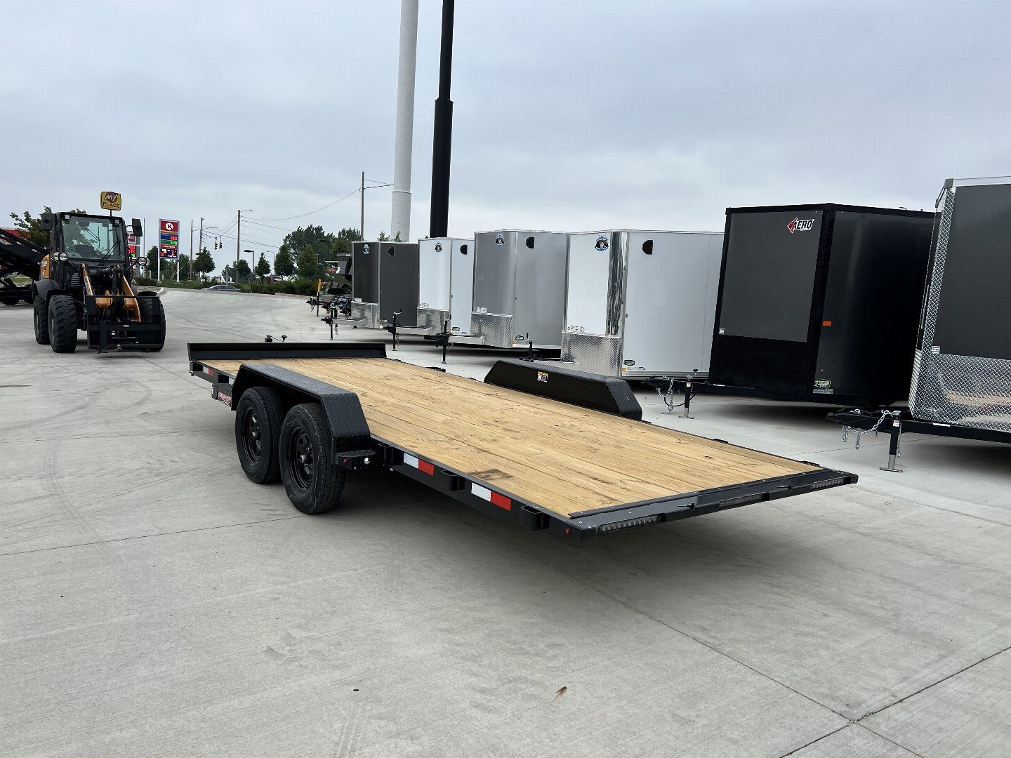 New NEW 2025 H&H Speedloader 18’ POWER TILT 2-3500 lb axles=7K winch plate Tilt Trailer