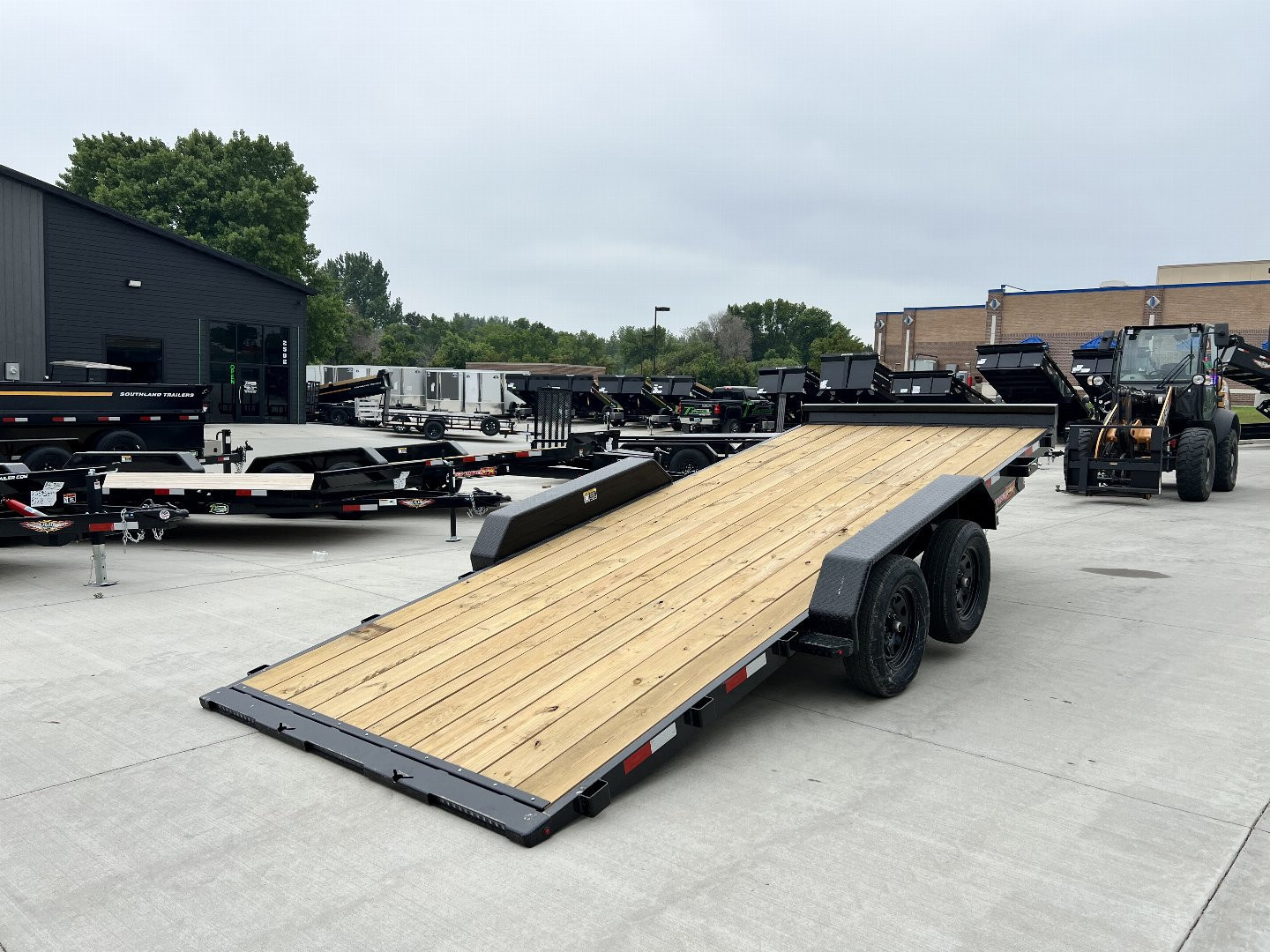 New NEW 2025 H&H Speedloader 18’ POWER TILT 2-3500 lb axles=7K winch plate Tilt Trailer
