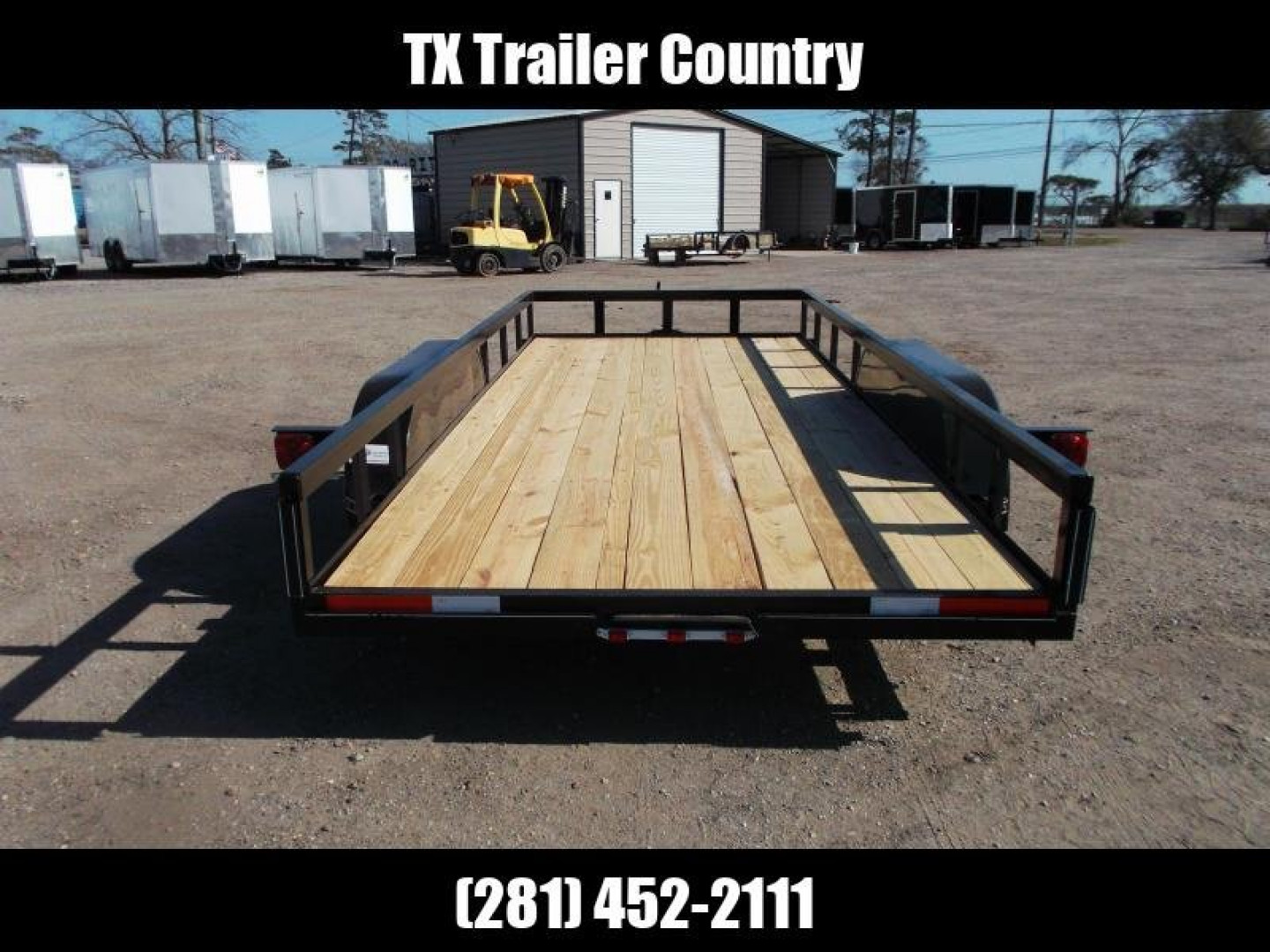 New 2024 J&C Trailers 77x16 Utility Trailer / Lowboy Trailer / No Gate or Ramps