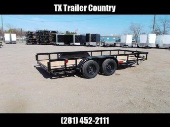 New 2024 J&C Trailers 77x16 Utility Trailer / Lowboy Trailer / No Gate or Ramps