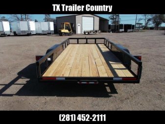 New 2024 J&C Trailers 77x16 Utility Trailer / Lowboy Trailer / No Gate or Ramps