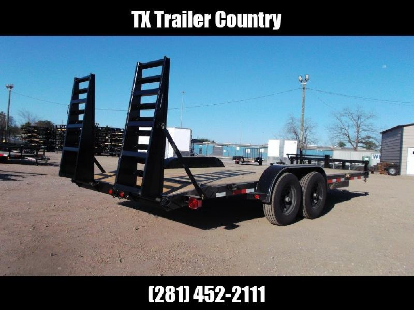 New 2024 J&C Trailers 83x20 Tandem Axle 14K Car Hauler / Equipment Trailer / Flat Deck / 7000# Axles / 10K Jack / 2ft Dovetail / 5ft HD Stand Up Ramps
