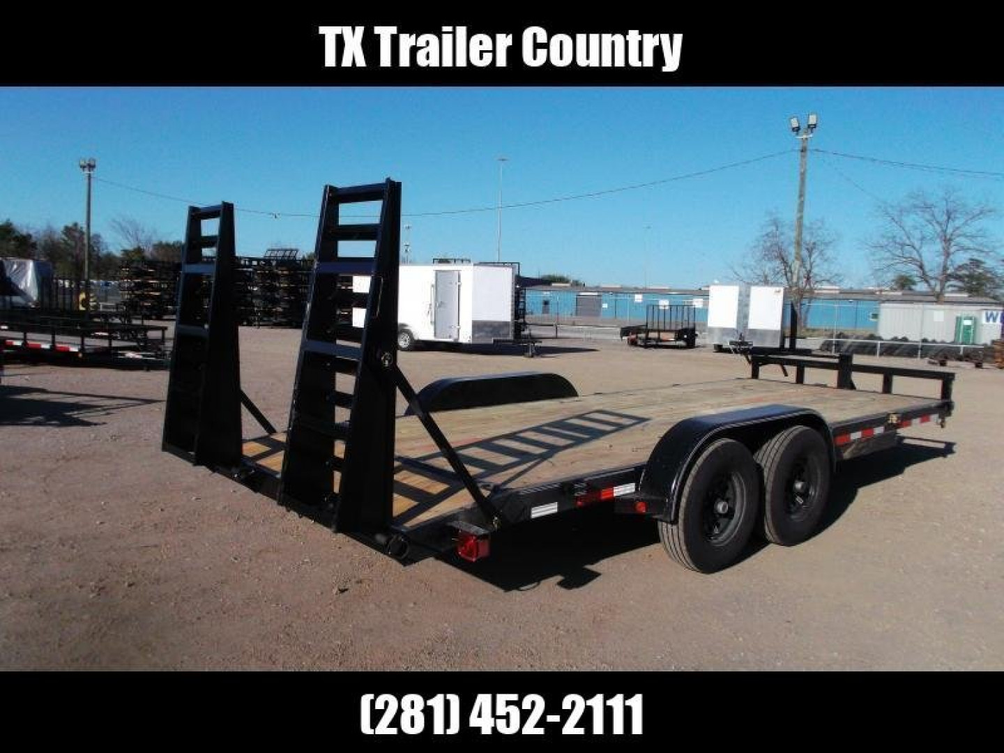 New 2024 J&C Trailers 83x20 Tandem Axle 14K Car Hauler / Equipment Trailer / Flat Deck / 7000# Axles / 10K Jack / 2ft Dovetail / 5ft HD Stand Up Ramps