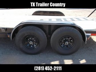 New 2024 J&C Trailers 83x20 Tandem Axle 14K Car Hauler / Equipment Trailer / Flat Deck / 7000# Axles / 10K Jack / 2ft Dovetail / 5ft HD Stand Up Ramps