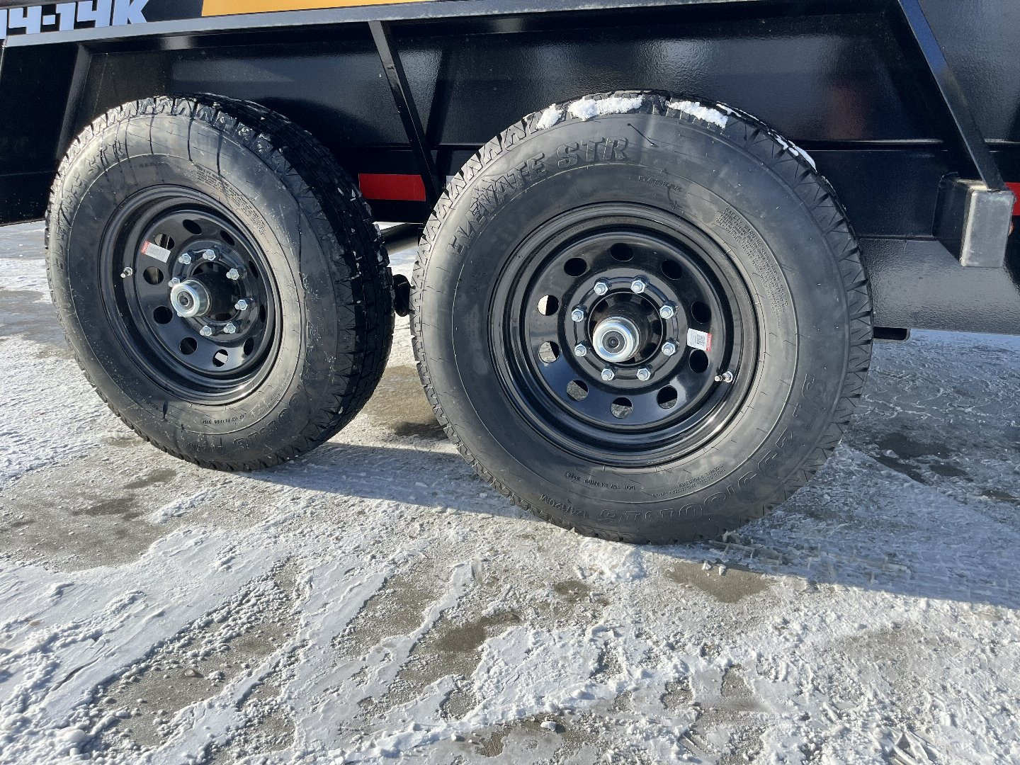 New NEW 2025 Southland 14ft HYDRUALIC JACK Low Profile Dump Trailer 2-7000 lb axles =14K with Ramps