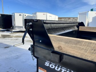 New NEW 2025 Southland 14ft HYDRUALIC JACK Low Profile Dump Trailer 2-7000 lb axles =14K with Ramps