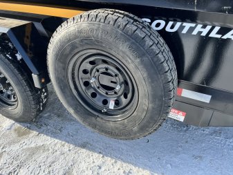 New NEW 2025 Southland 14ft HYDRUALIC JACK Low Profile Dump Trailer 2-7000 lb axles =14K with Ramps