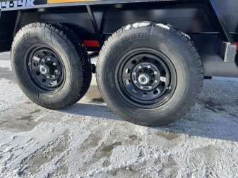 New NEW 2025 Southland 14ft HYDRUALIC JACK Low Profile Dump Trailer 2-7000 lb axles =14K with Ramps
