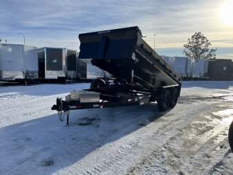 New NEW 2025 Southland 14ft HYDRUALIC JACK Low Profile Dump Trailer 2-7000 lb axles =14K with Ramps