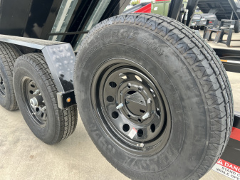 New NEW 2025 Southland 14ft HYDRUALIC JACK Low Profile Dump Trailer 2-7000 lb axles =14K with Ramps