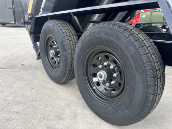 New NEW 2025 Southland 14ft HYDRUALIC JACK Low Profile Dump Trailer 2-7000 lb axles =14K with Ramps