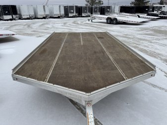 Used 2016 Aluma 8614 3 Place Flatbed Snowmobile Trailer