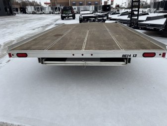 Used 2016 Aluma 8614 3 Place Flatbed Snowmobile Trailer