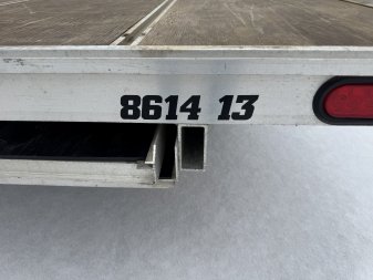 Used 2016 Aluma 8614 3 Place Flatbed Snowmobile Trailer