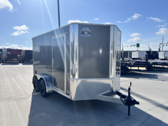 New 2026 Bighorn R&M 7x12 + 2’V SUPERIOR QUALITY Rear Ramp Enclosed Cargo Trailer