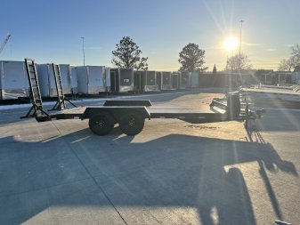 New 2025 Southland 18’=16’flat + 2’ dovetail Flatbed 2-5200lb axles = 10K Trailer with Fold Up Ramps