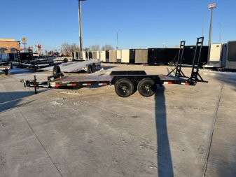 New 2025 Southland 18’=16’flat + 2’ dovetail Flatbed 2-5200lb axles = 10K Trailer with Fold Up Ramps