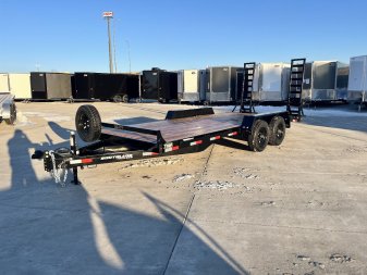 New 2025 Southland 18’=16’flat + 2’ dovetail Flatbed 2-5200lb axles = 10K Trailer with Fold Up Ramps