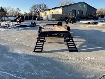 New 2025 Southland 18’=16’flat + 2’ dovetail Flatbed 2-5200lb axles = 10K Trailer with Fold Up Ramps