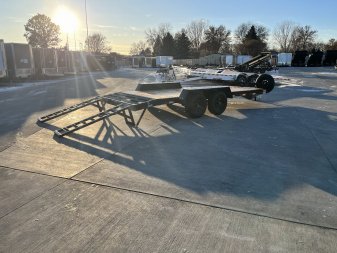 New 2025 Southland 18’=16’flat + 2’ dovetail Flatbed 2-5200lb axles = 10K Trailer with Fold Up Ramps